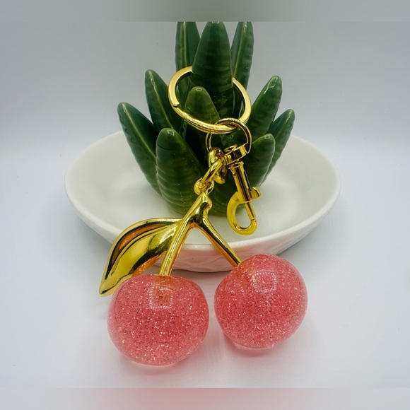 Cherries Bag Charm Key Chain - Picture 5 of 5